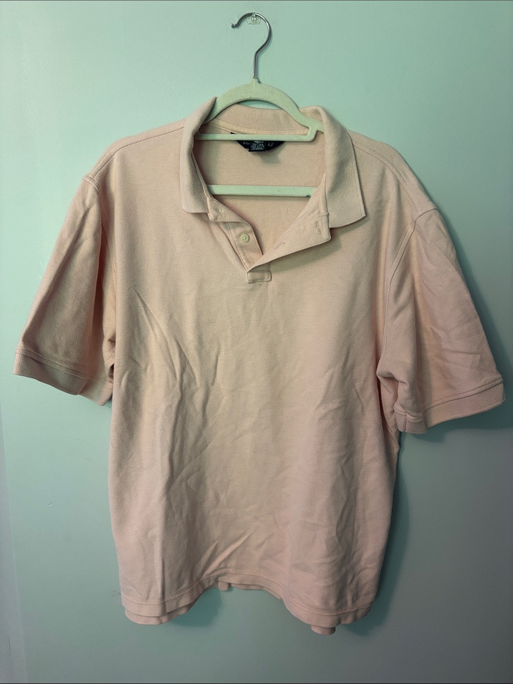 Lands' End Men's Pale Pink Polo